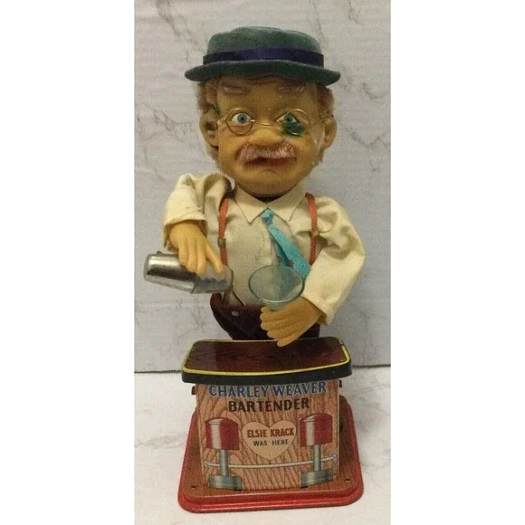 ROSKO CHARLIE WEAVER #0650 BATTERY POWERED BARTENDER 1962 non-working - Picture 1 of 10
